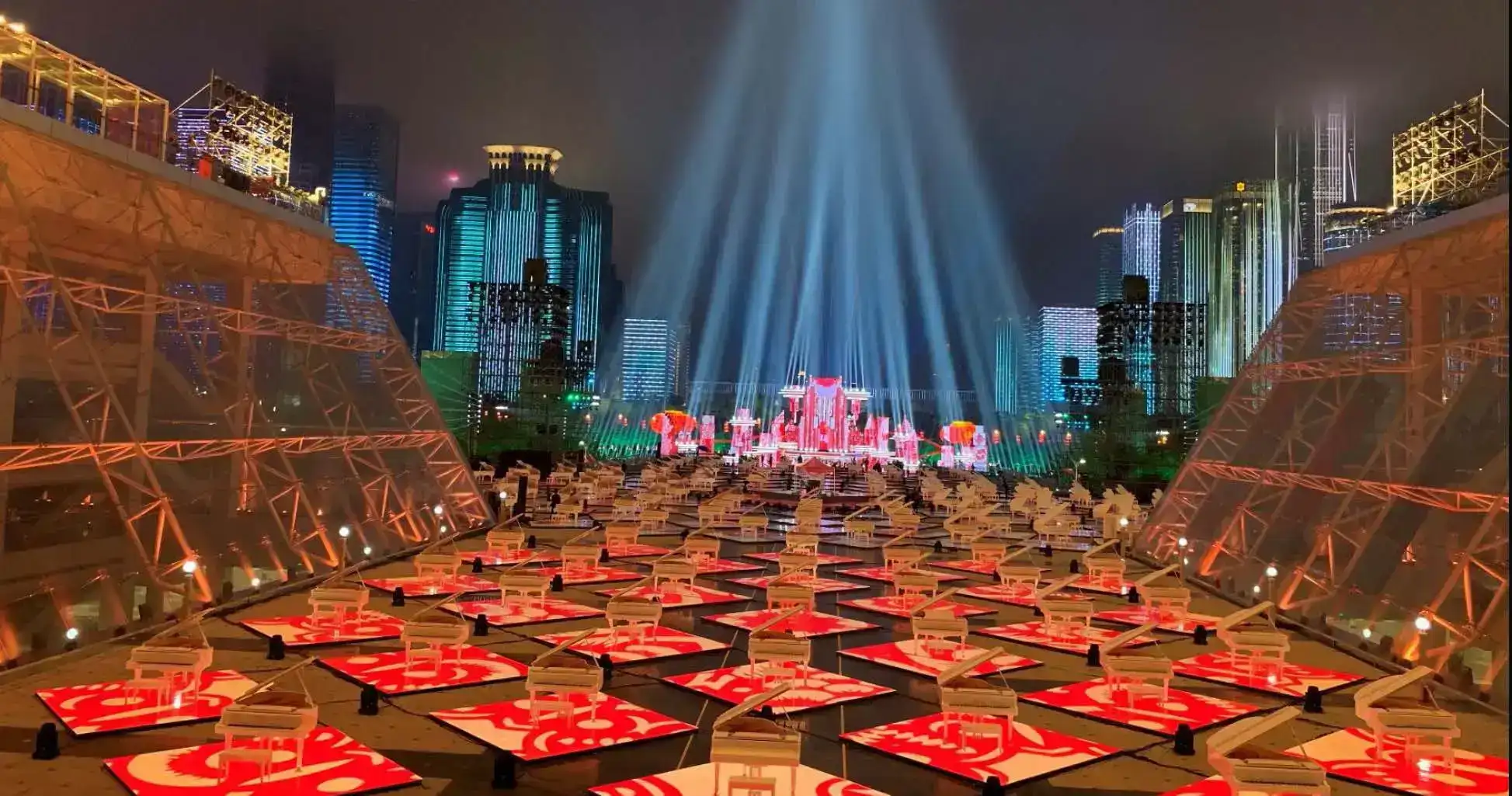 Grand Outdoor Gala Stage LED Floor Display